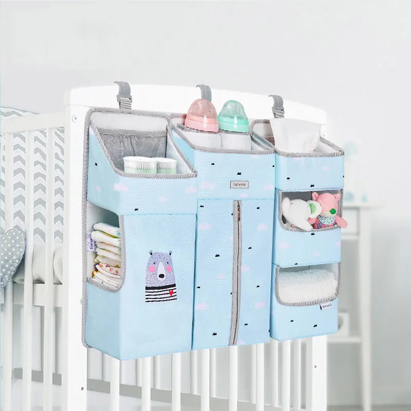 Crib Organizer for Baby Crib, Hanging Storage Bag, Organizer for Essentials