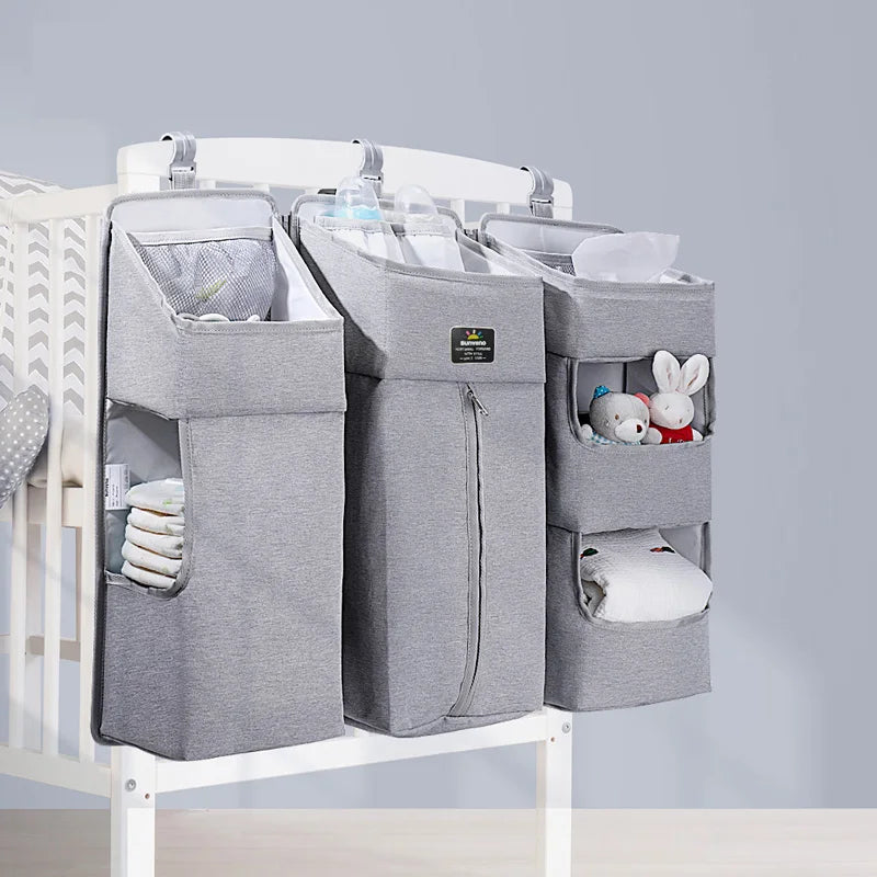 Crib Organizer for Baby Crib, Hanging Storage Bag, Organizer for Essentials