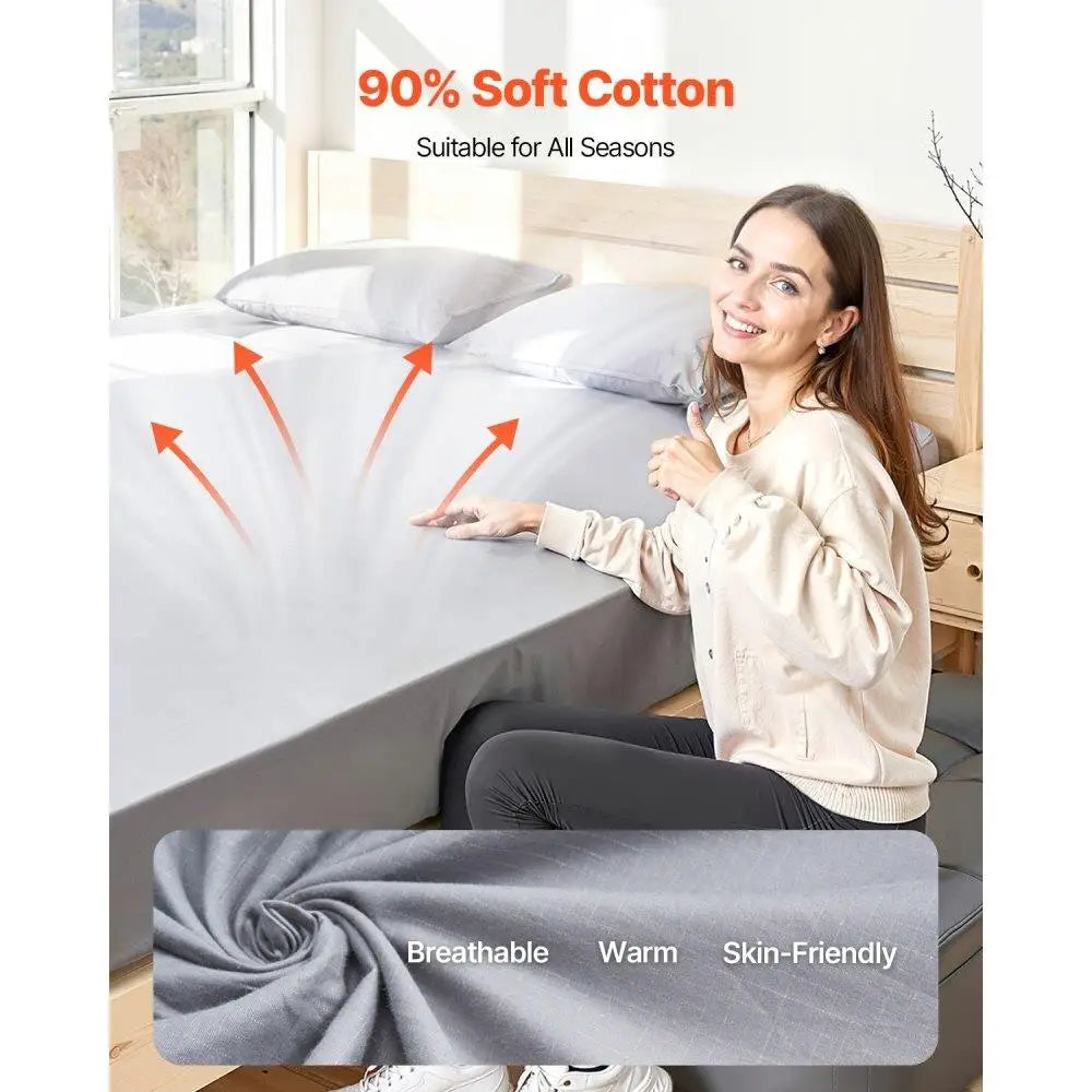 Grounding King Size Fitted Sheets, 90 Percent Cotton, 10 Percent Silver Fiber