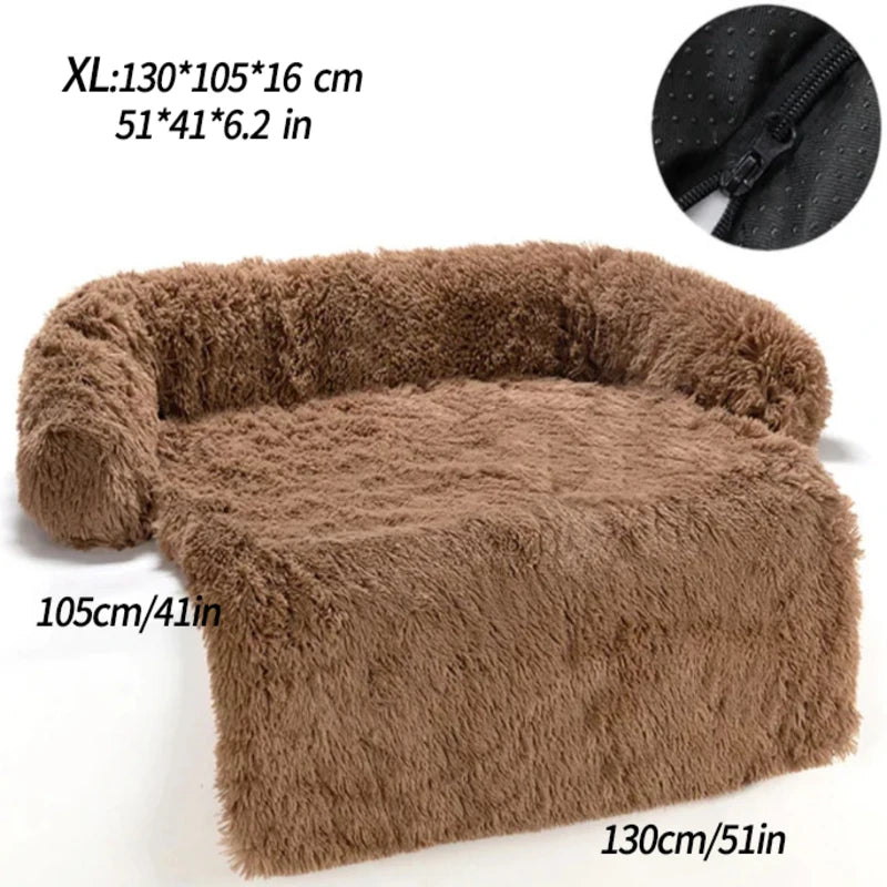 Pet Sofa Cushion, Dog and Cat Blanket with Soft Neck Pad