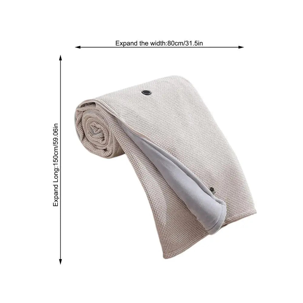 Electric Blanket with 3-Adjustable Heat Levels, USB Plug-In, Washable, Foldable