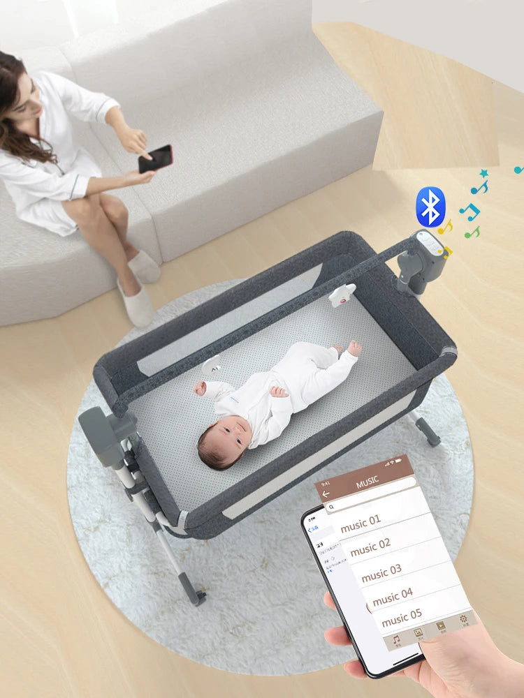 Rocking Baby Cot, Crib, Cradle, Bassinet, Portable with Mosquito Net