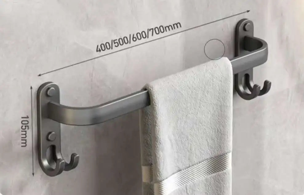 Electric stainless steel bath towel drying rack, black and gold