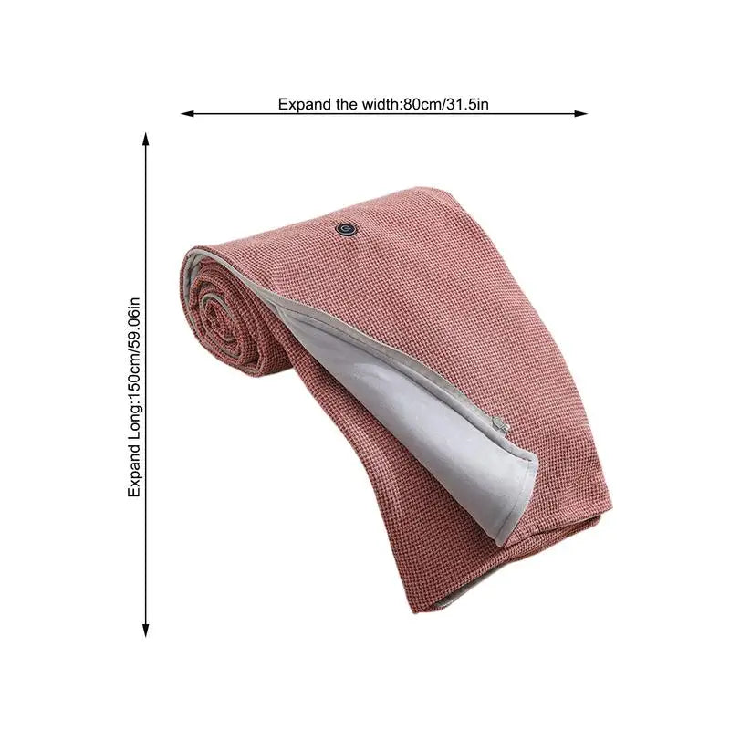Electric Blanket with 3-Adjustable Heat Levels, USB Plug-In, Washable, Foldable