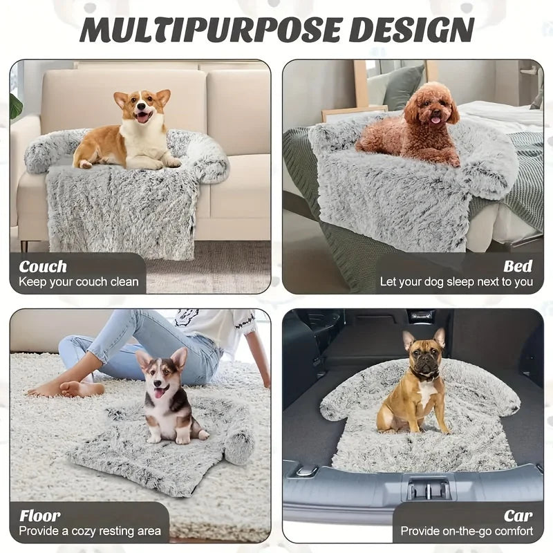 Pet Sofa Cushion, Dog and Cat Blanket with Soft Neck Pad