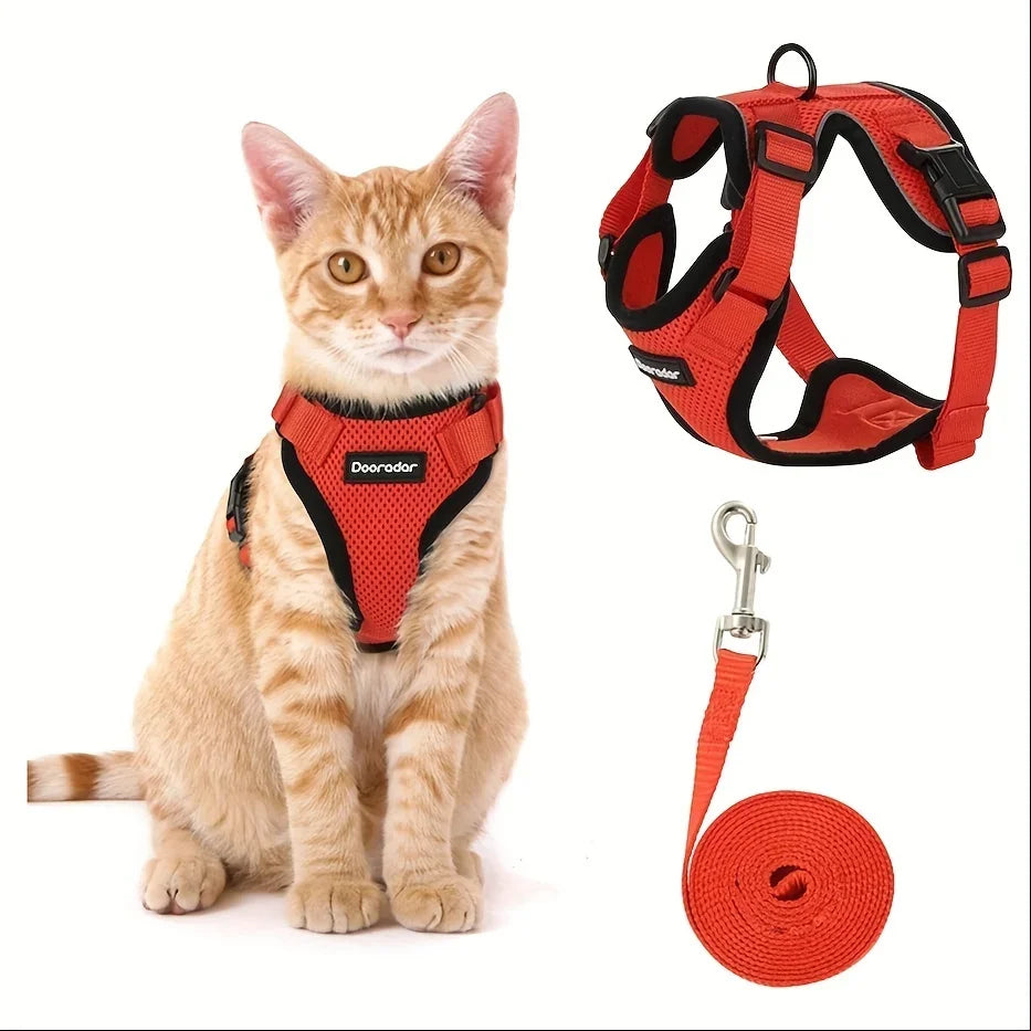 Non-Slip Adjustable Cat Leash and Vest