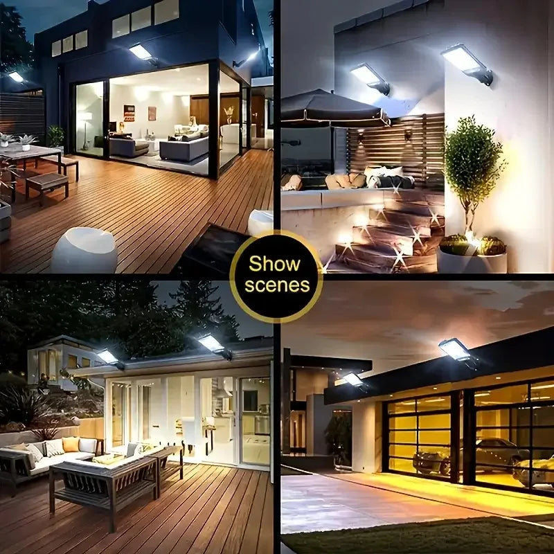 4 pc Solar Outdoor LED Wall Light, Waterproof