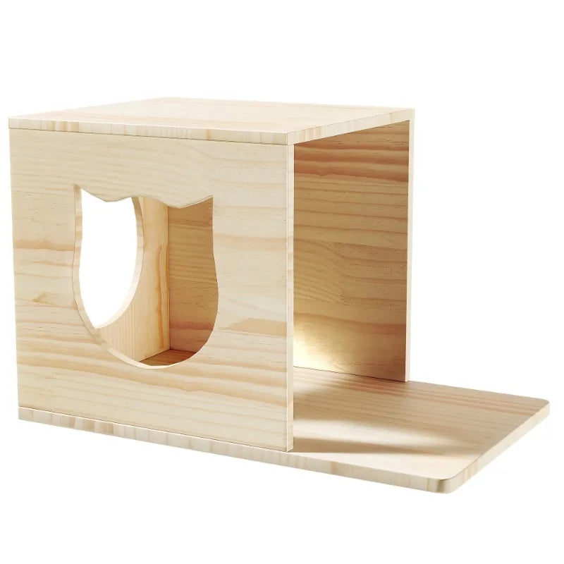 9PCS Wall-Mounted Wood Cat Climber Set