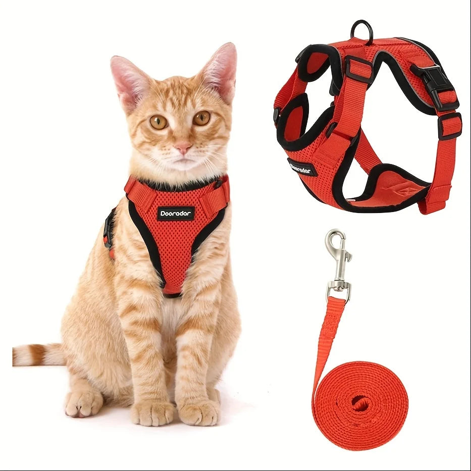 Non-Slip Adjustable Cat Leash and Vest