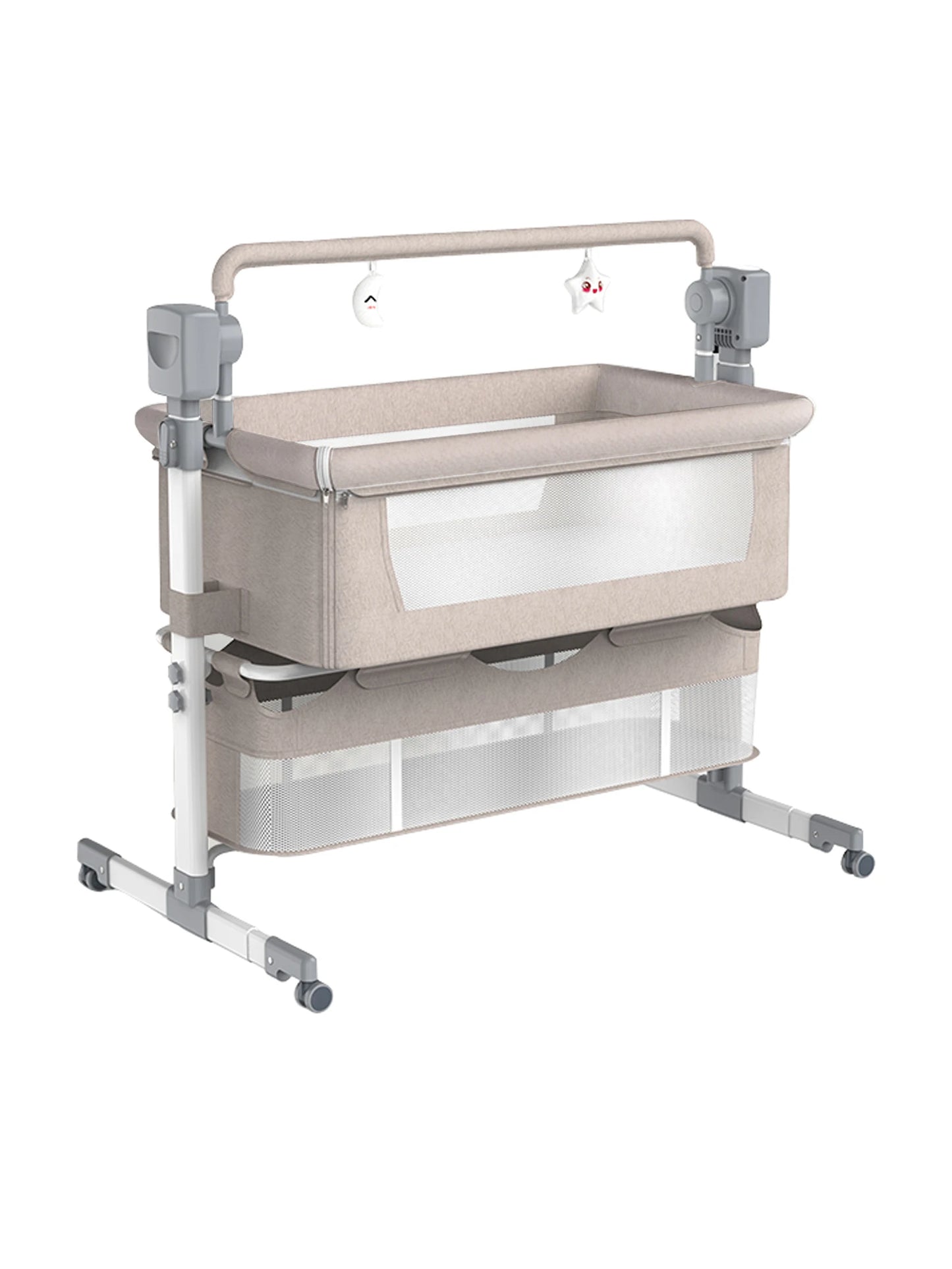 Rocking Baby Cot, Crib, Cradle, Bassinet, Portable with Mosquito Net