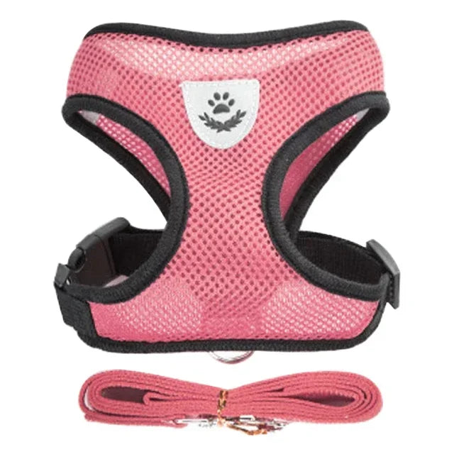 Cat Vest Harness with Lead Leash For Small Dogs and Cats, Polyester, Adjustable, Mesh