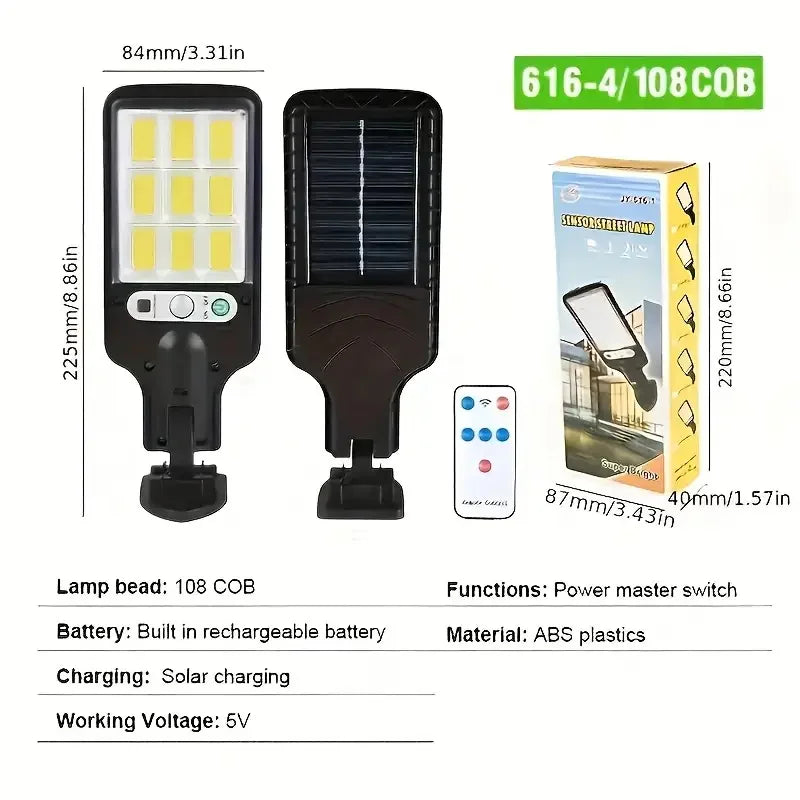 4 pc Solar Outdoor LED Wall Light, Waterproof