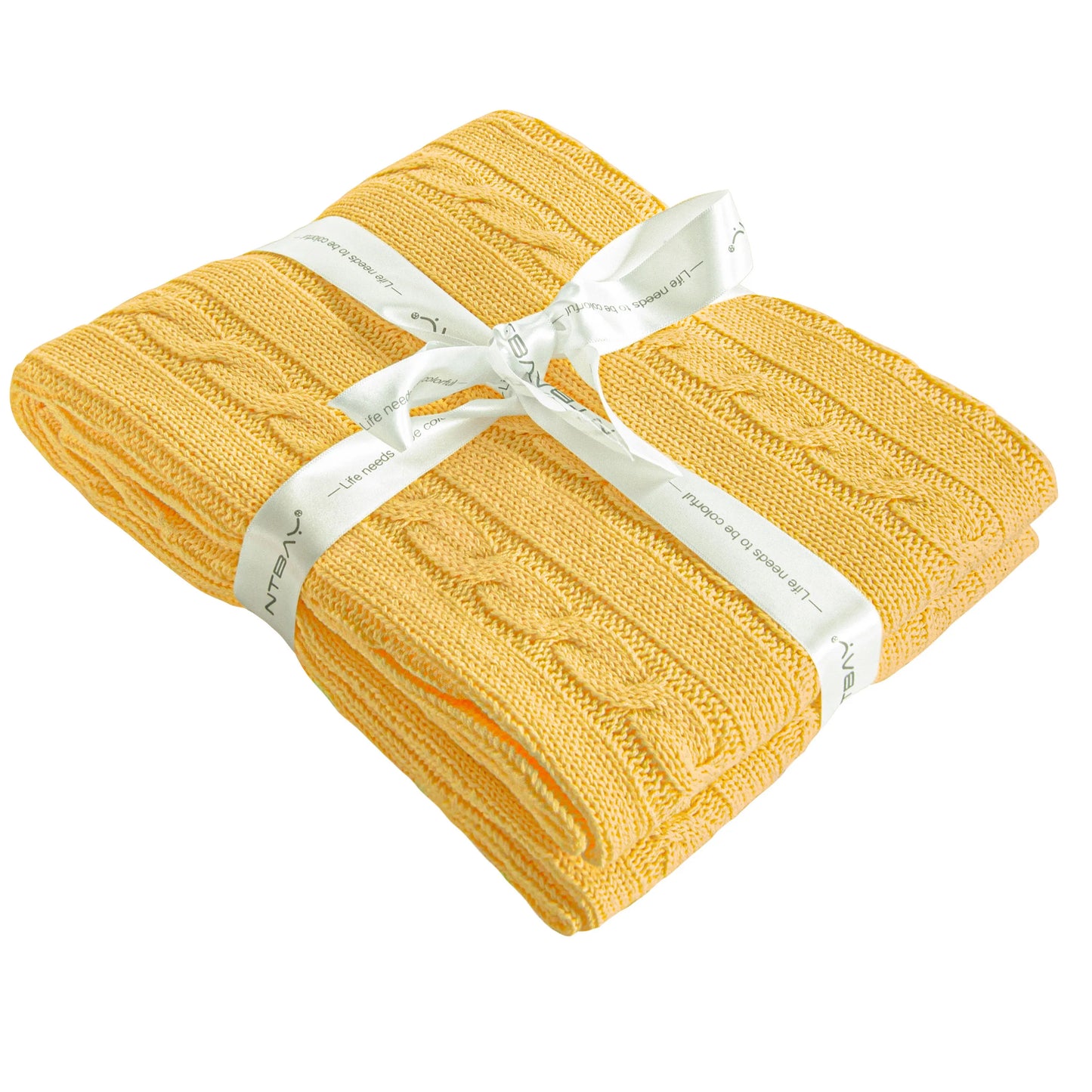 Baby and Toddler Crib Blanket, 100% Cotton Cable Knit , Soft, Warm, Unisex