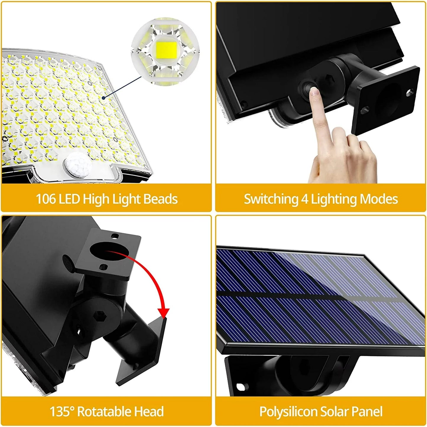LED Motion Sensor Light with Remote, Waterproof, Security Flood Light for Patio, Garage, Porch, Yard