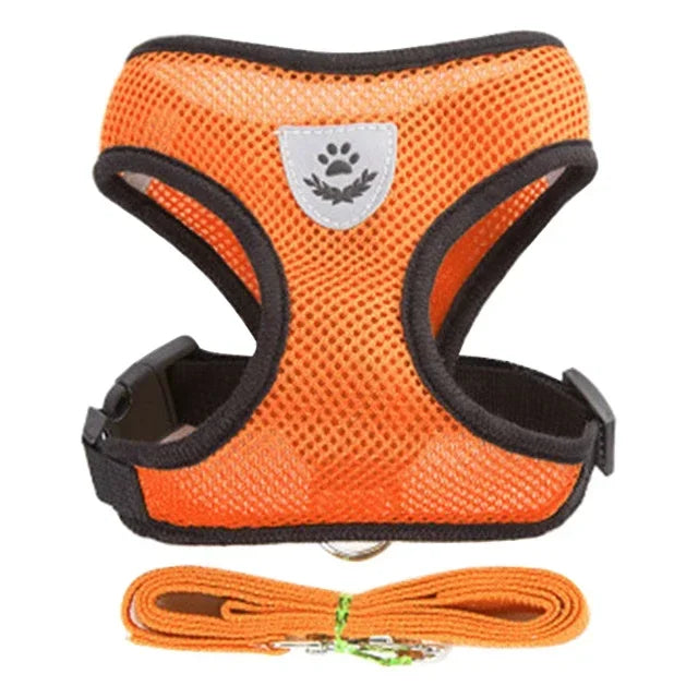 Cat Vest Harness with Lead Leash For Small Dogs and Cats, Polyester, Adjustable, Mesh