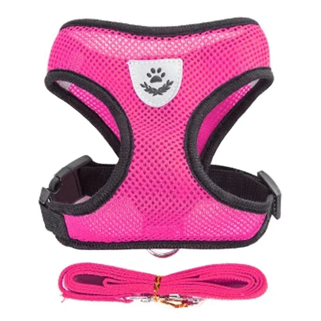 Cat Vest Harness with Lead Leash For Small Dogs and Cats, Polyester, Adjustable, Mesh