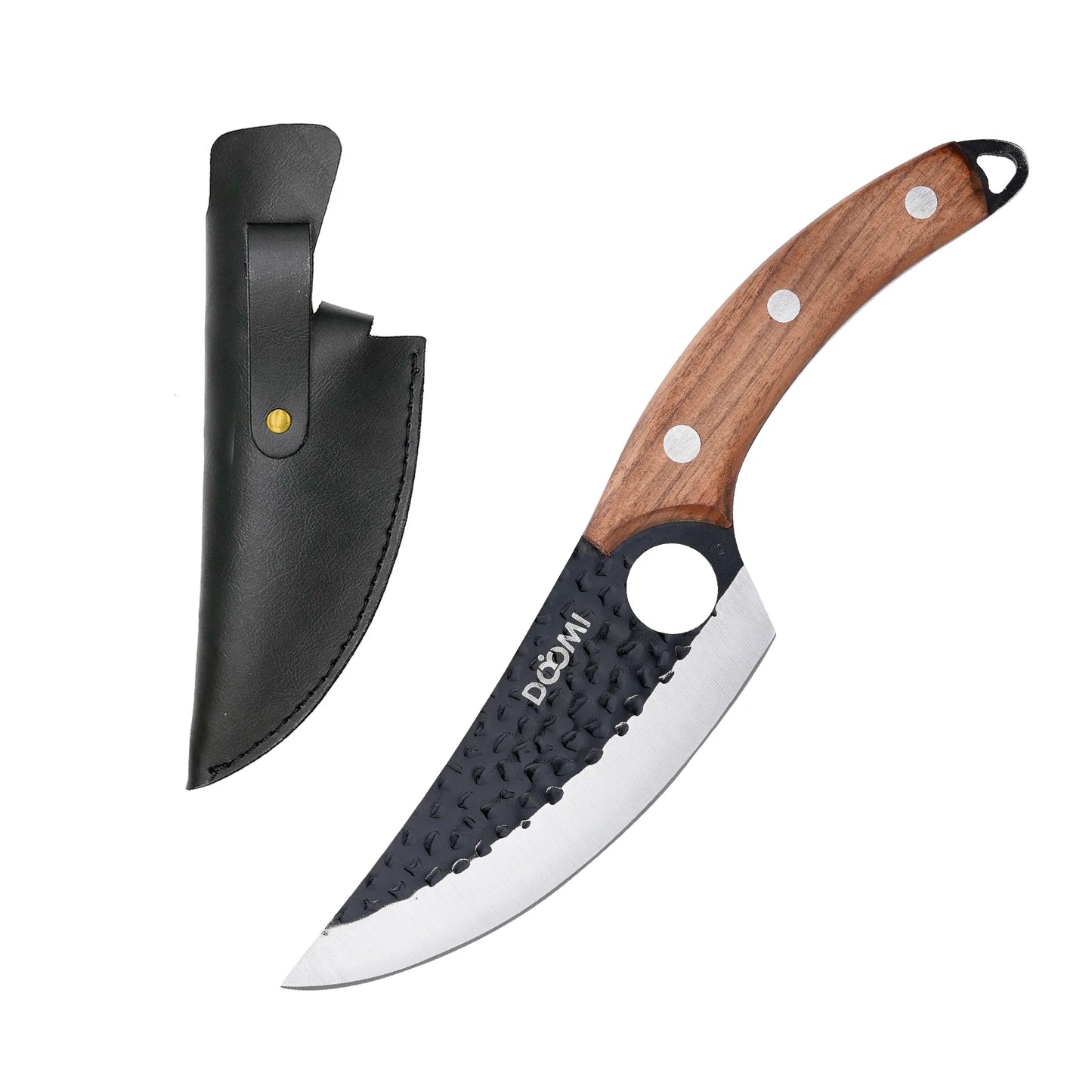 Kitchen Viking Knife with Sheath, Hand-Forged