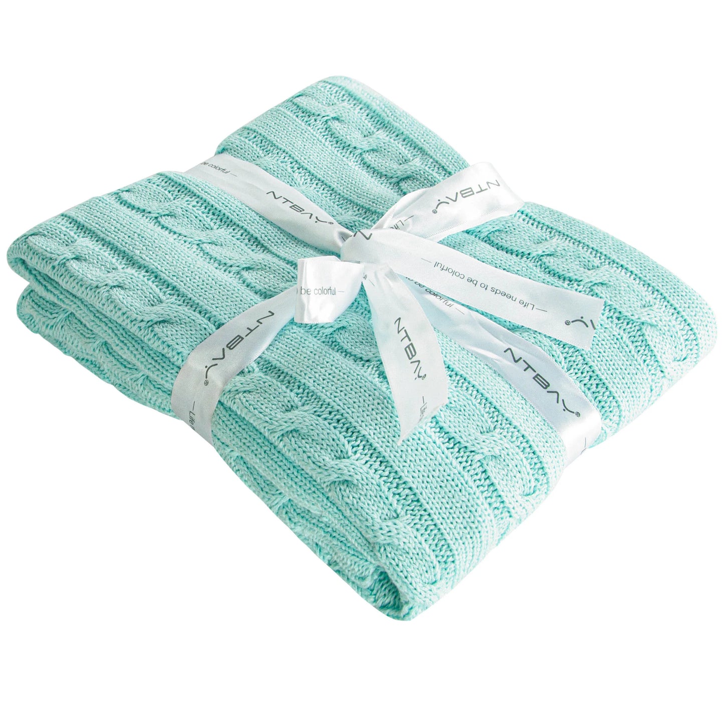 Baby and Toddler Crib Blanket, 100% Cotton Cable Knit , Soft, Warm, Unisex