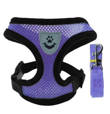 Cat Vest Harness with Lead Leash For Small Dogs and Cats, Polyester, Adjustable, Mesh