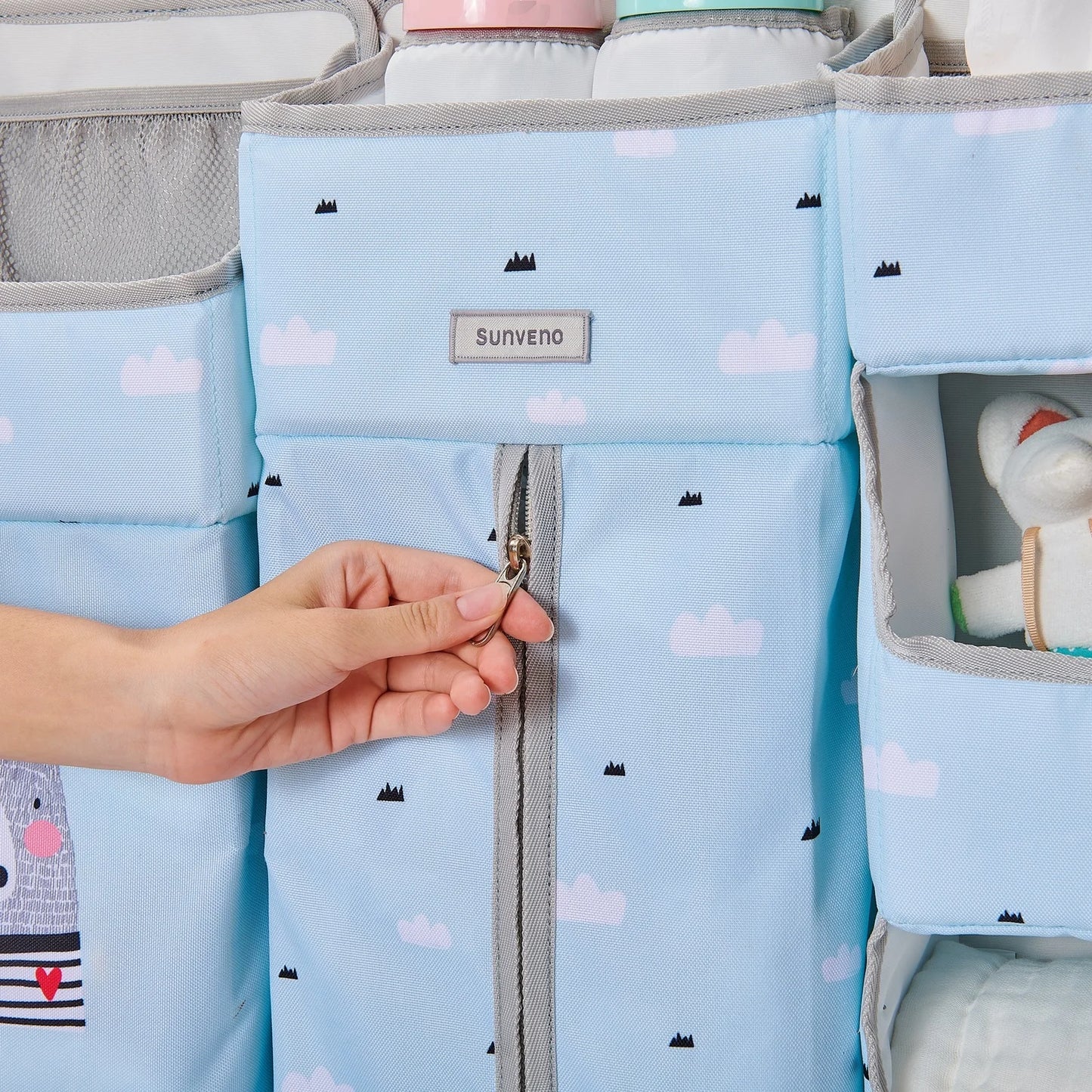 Crib Organizer for Baby Crib, Hanging Storage Bag, Organizer for Essentials