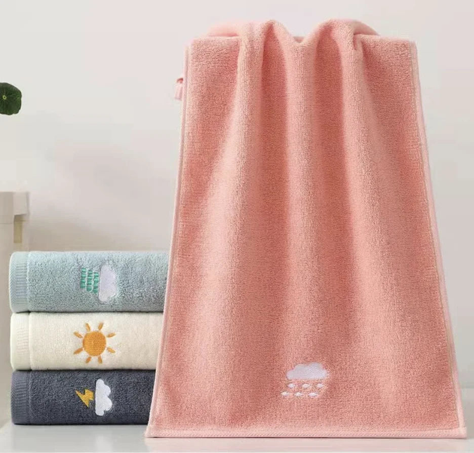 Bathroom Cotton Hand Towels, Set of 4, Absorbent and Soft