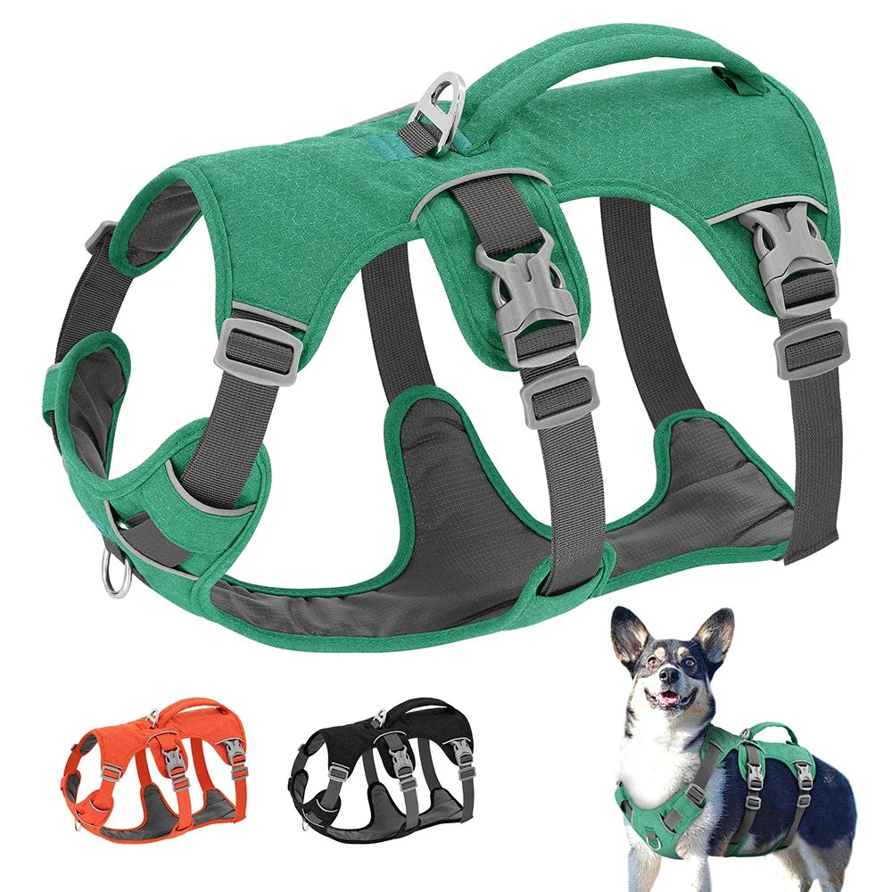 Escape Proof Adjustable Nylon Dog Harness, Reflective, Durable