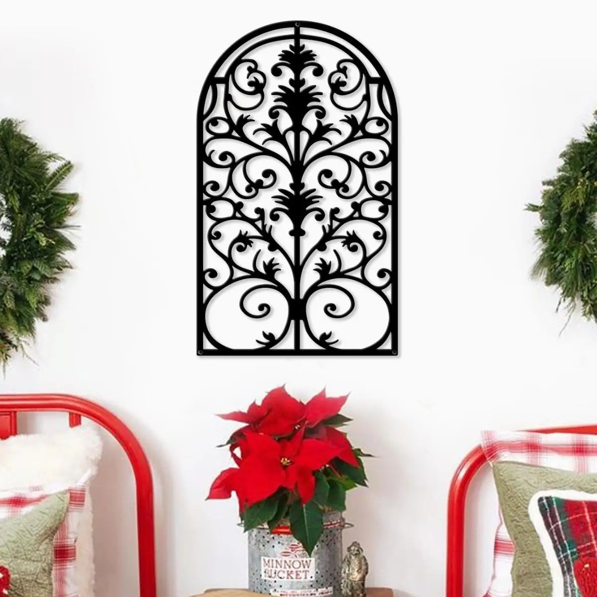 European-style Wall Fake Window Metal Craftwork