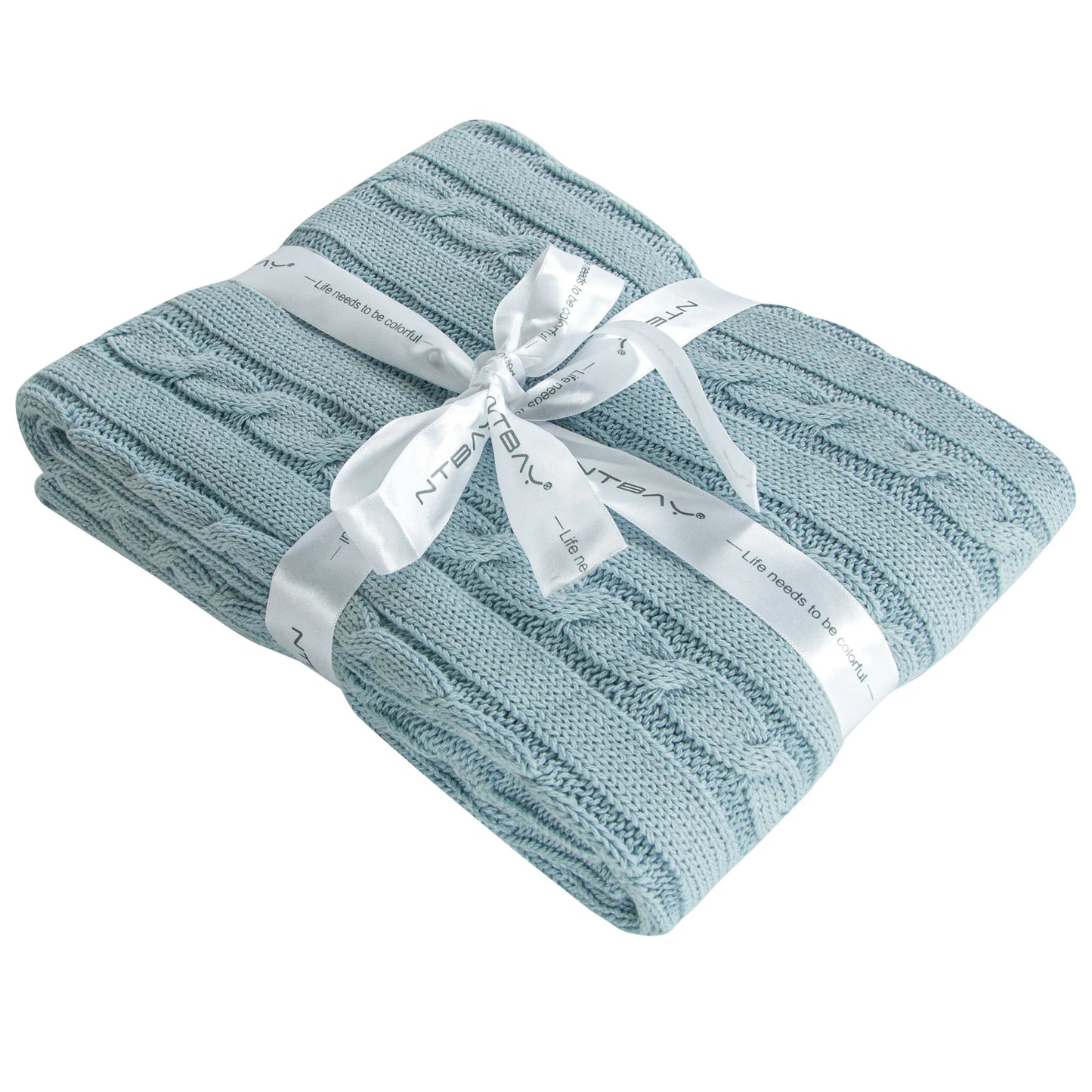 Baby and Toddler Crib Blanket, 100% Cotton Cable Knit , Soft, Warm, Unisex