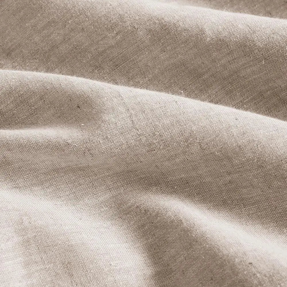 Organic Linen-Cotton Blend Duvet Cover Set, Queen Size, 3Pcs, Minimalist