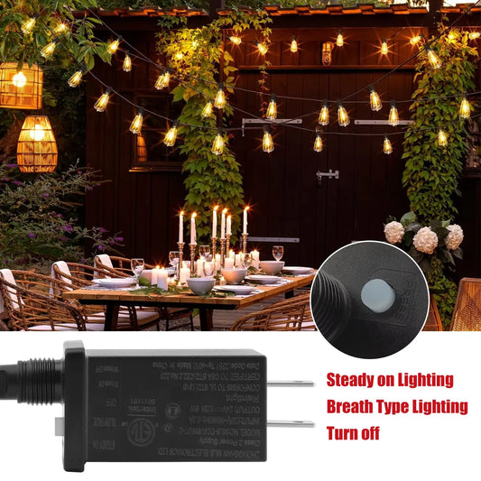 28ft Outdoor String Light 1/2/3/4PCS ST38 LED Bulb, Fairy Lights