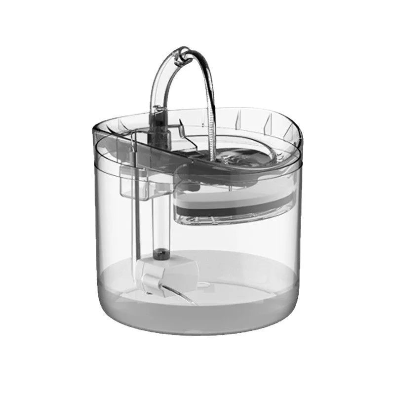 Smart Pet Water Dispenser - 1.8L, Transparent, Faucet, Filter, for Cats and Dogs