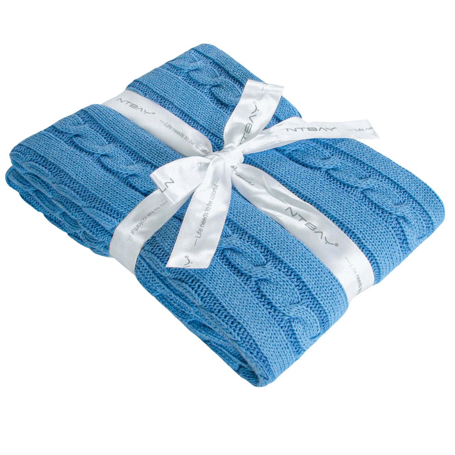 Baby and Toddler Crib Blanket, 100% Cotton Cable Knit , Soft, Warm, Unisex