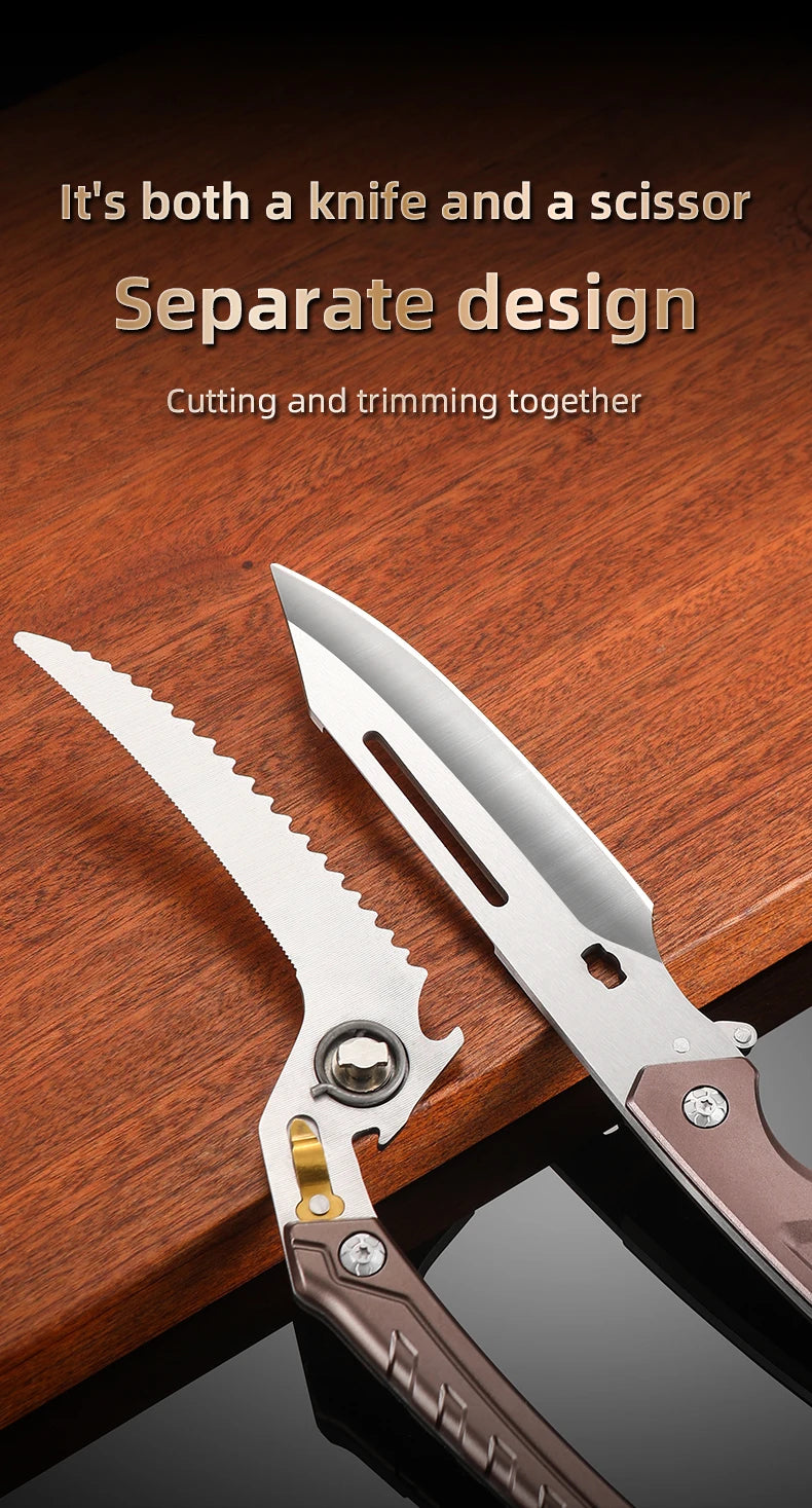 Heavy Duty Poultry Shears - for Chicken and Meat Cutting - Stainless, Multi-purpose
