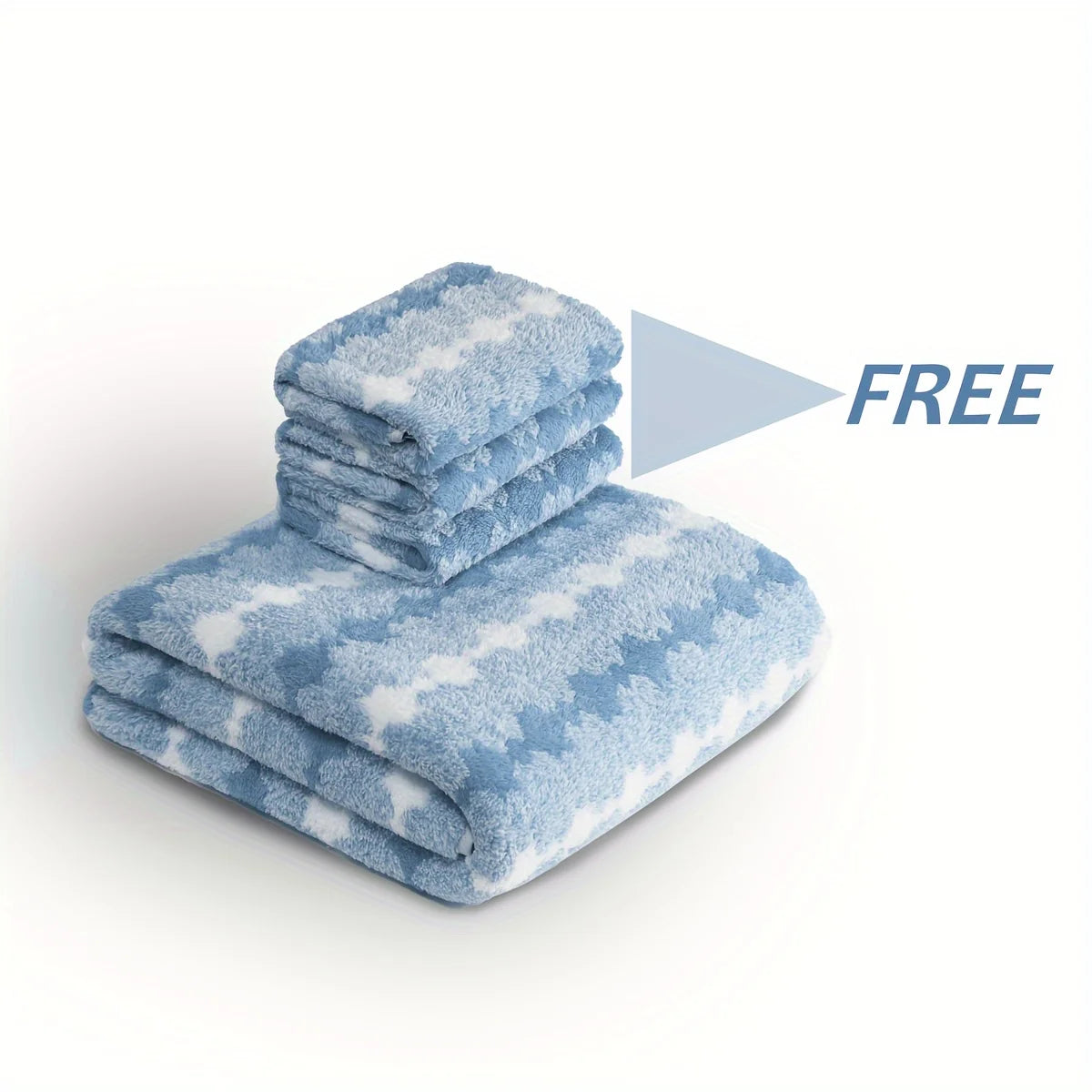 4 or 8 Piece Absorbent Soft Cotton Towel Set, Quick Dry, Durable
