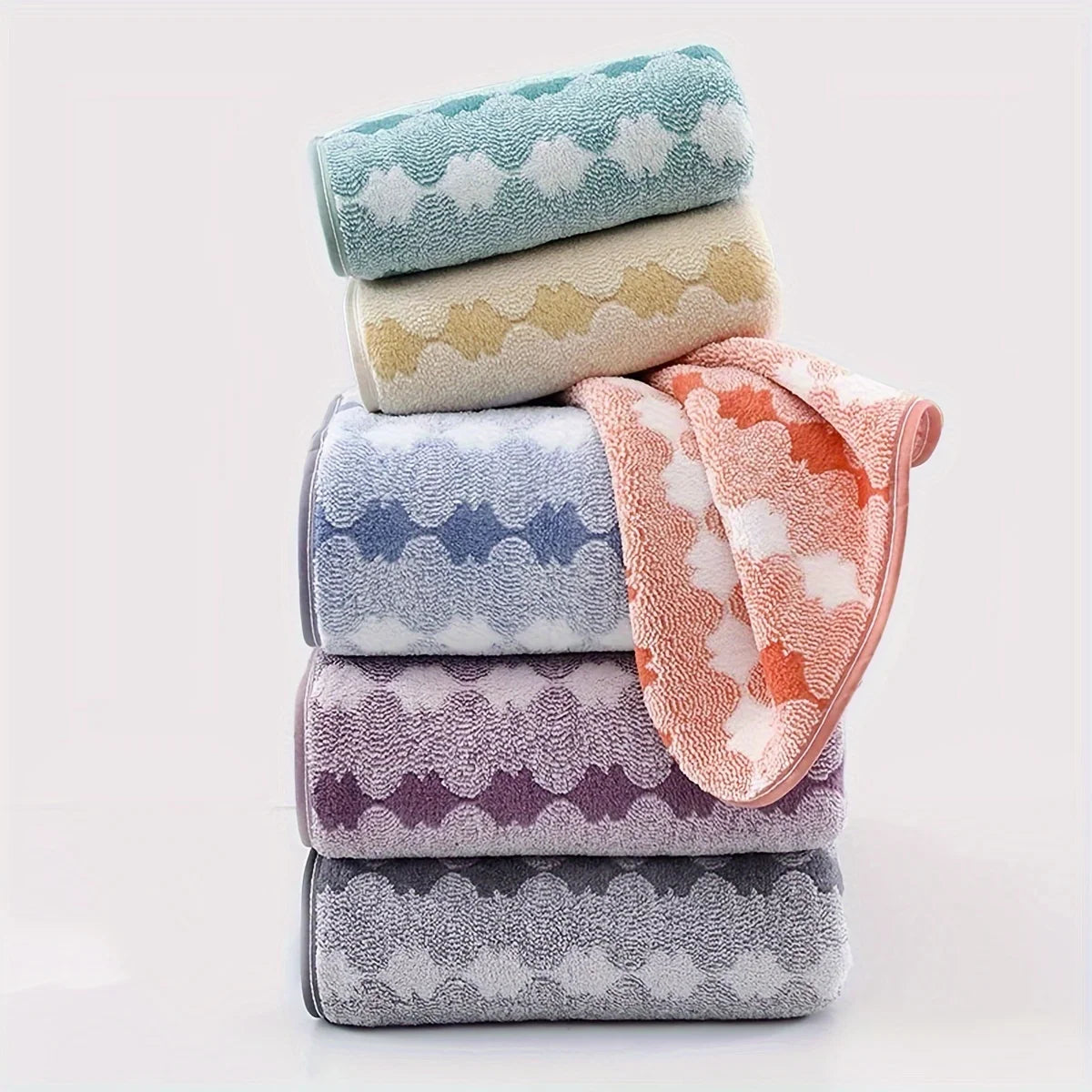 4 or 8 Piece Absorbent Soft Cotton Towel Set, Quick Dry, Durable