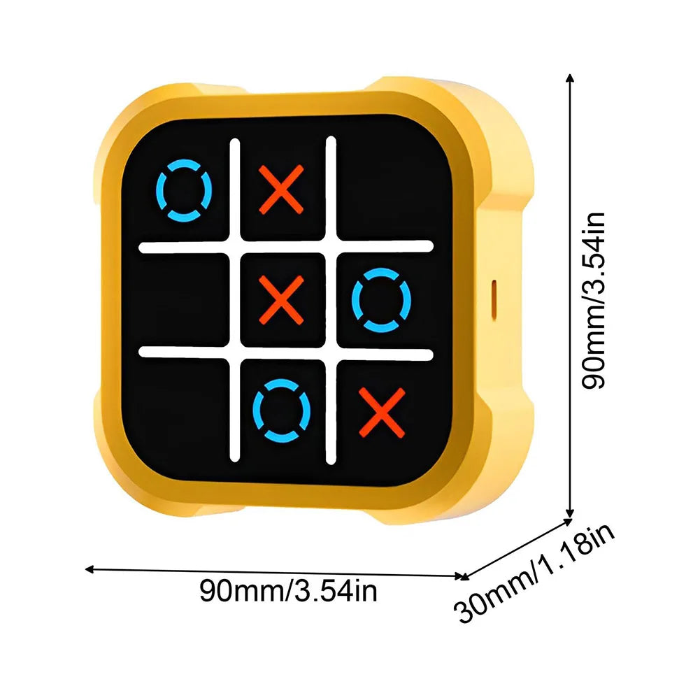 3-in-1 Portable Travel Games, TIC-TAC-TOE, Chess, Focus Challenge, Puzzles for Educational and Memory Growth