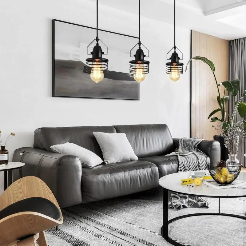Vintage Loft Industrial Pendant Lights Hanging Lamp Modern Iron Cage Retro Loft Metal Lamps Retro Cafe Indoor Lighting Fixtures