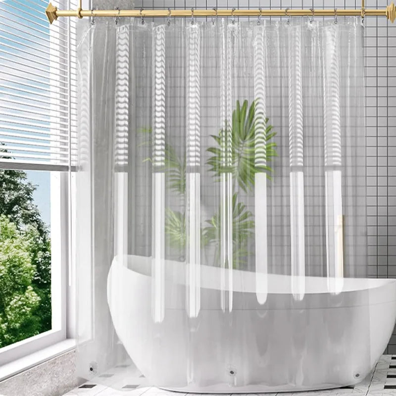 Extra Long Shower Clear Curtain Liner, 72 x 84, Plastic, Waterproof, 3 Magnets, Rustproof Grommets