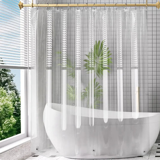 Extra Long Shower Clear Curtain Liner, 72 x 84, Plastic, Waterproof, 3 Magnets, Rustproof Grommets