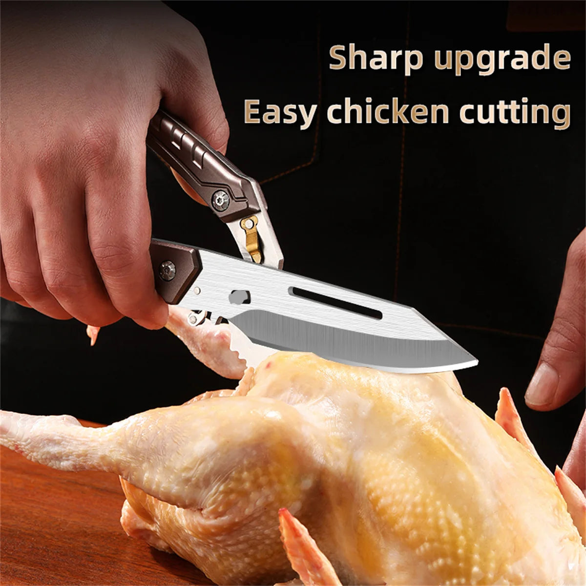 Heavy Duty Poultry Shears - for Chicken and Meat Cutting - Stainless, Multi-purpose