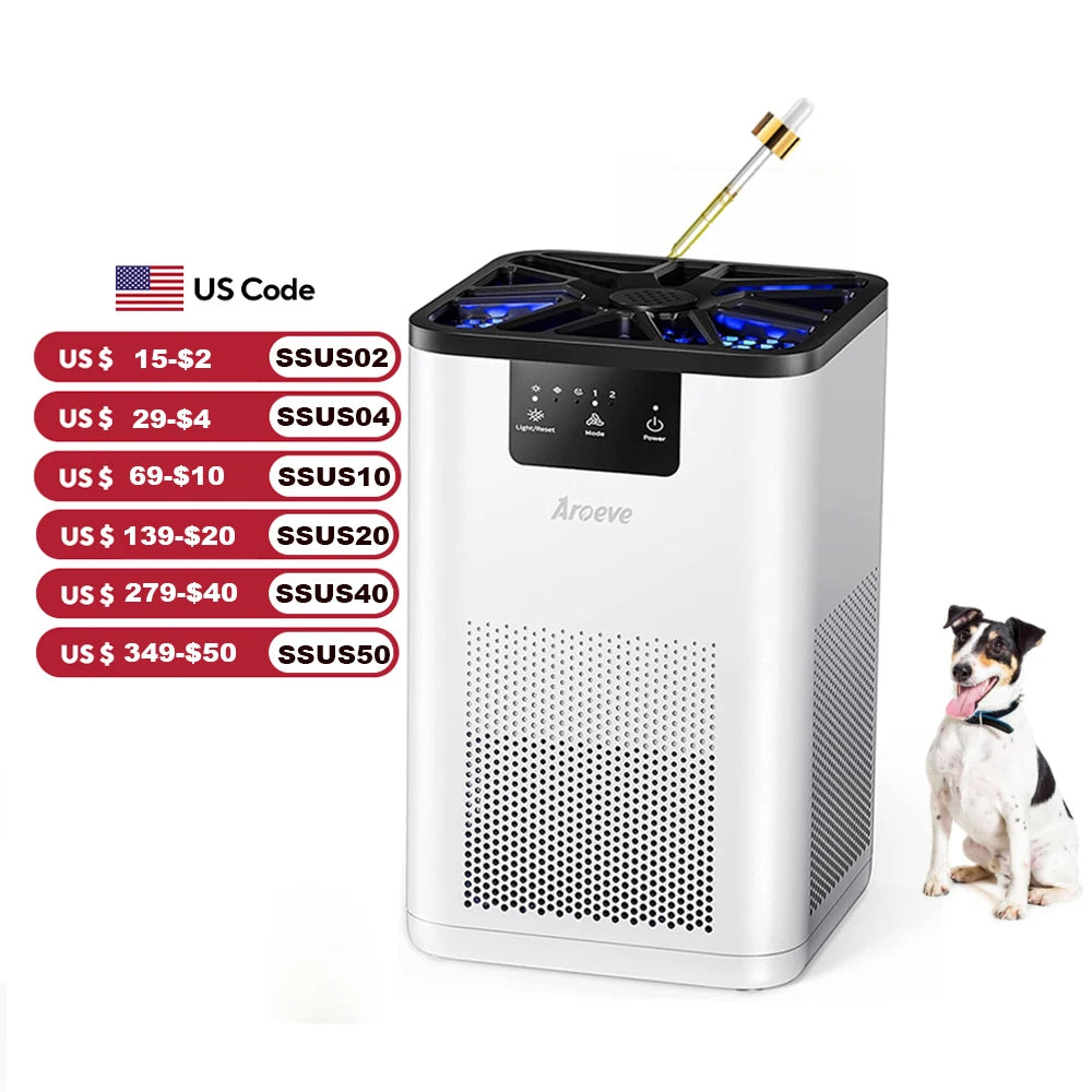 Air Purifier 215 Sq.ft, Cleansing With Aromatherapy Function, Air Cleaner