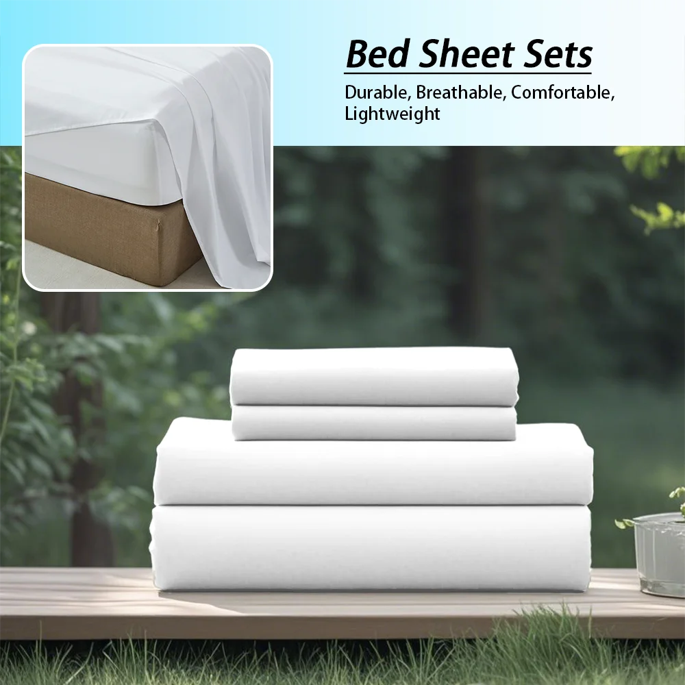 3 or 4 Piece Soft Solid-Color Fashionable Bedding Set, Brushed Microfiber, Various Colors and Sizes