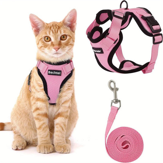 Non-Slip Adjustable Cat Leash and Vest
