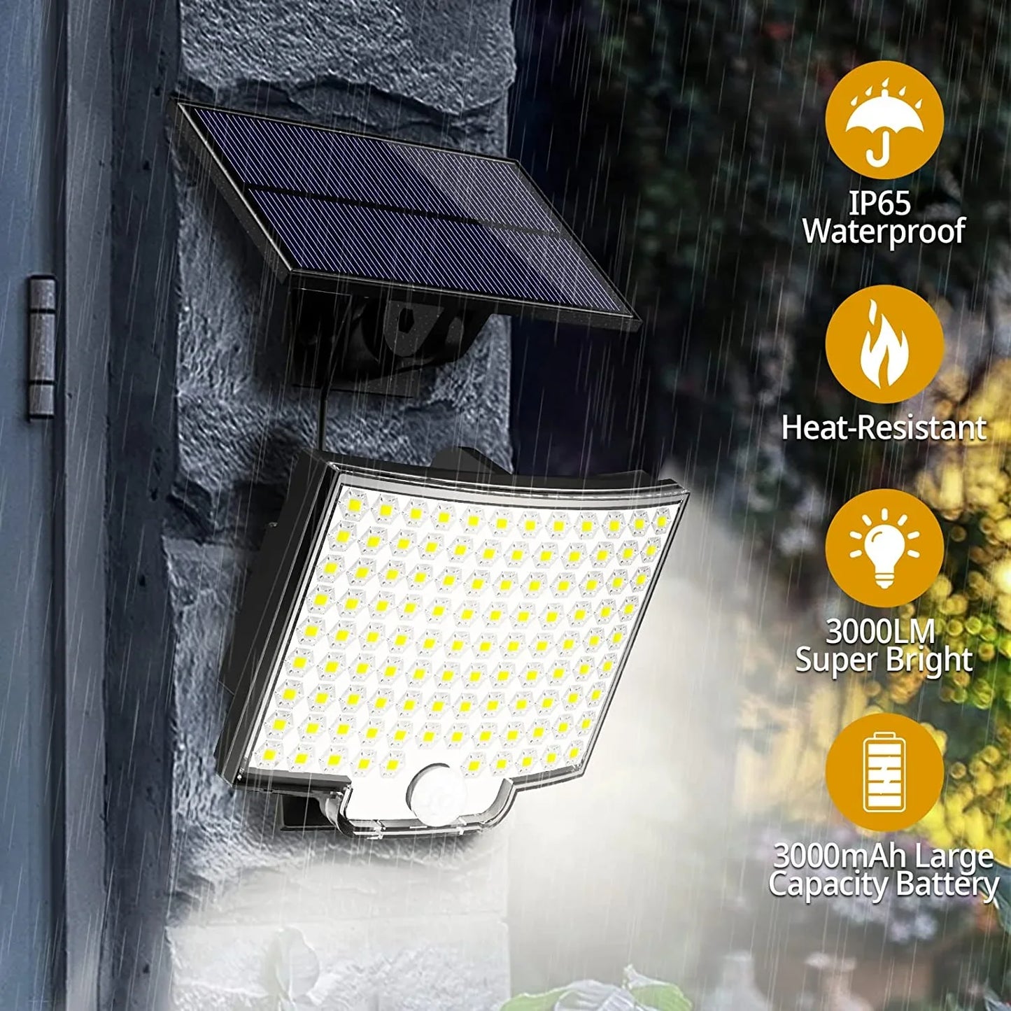 LED Motion Sensor Light with Remote, Waterproof, Security Flood Light for Patio, Garage, Porch, Yard