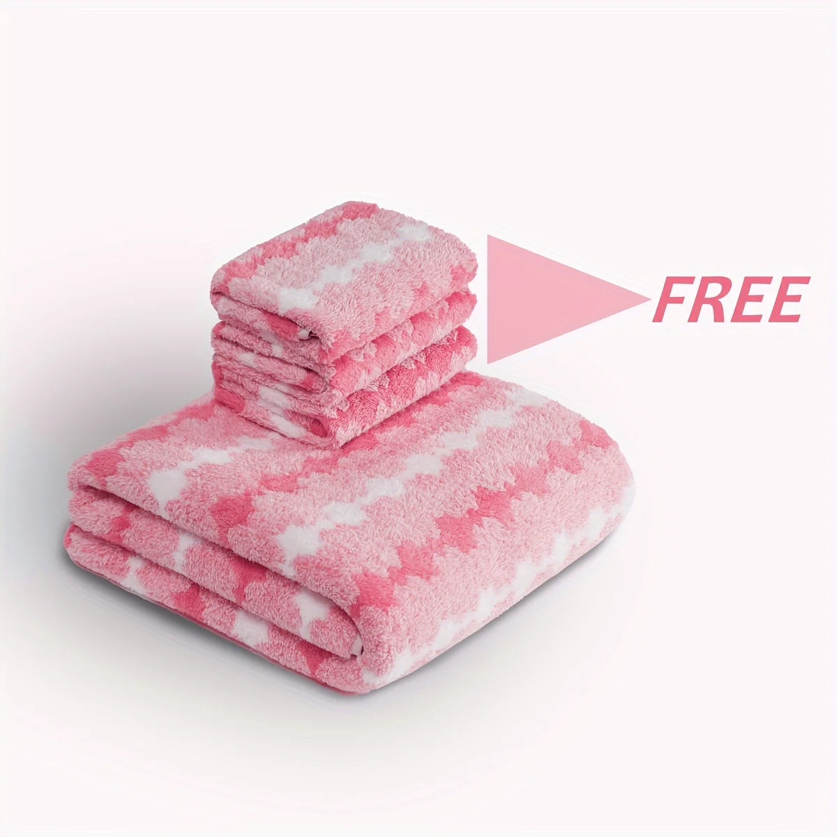 4 or 8 Piece Absorbent Soft Cotton Towel Set, Quick Dry, Durable