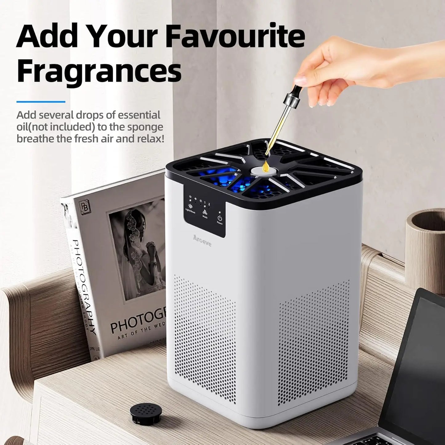 Air Purifier 215 Sq.ft, Cleansing With Aromatherapy Function, Air Cleaner